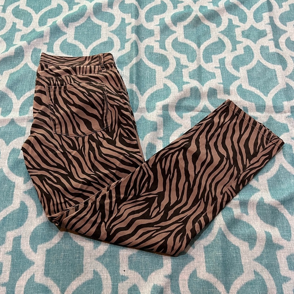 Vintage Zebra Print Jeans